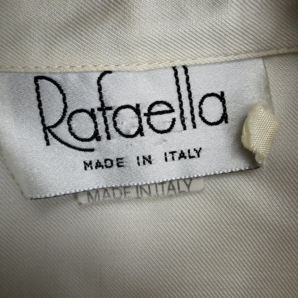 Rafaella Cream Pintuck Button-Down Blouse Size 10 - Picture 5 of 11